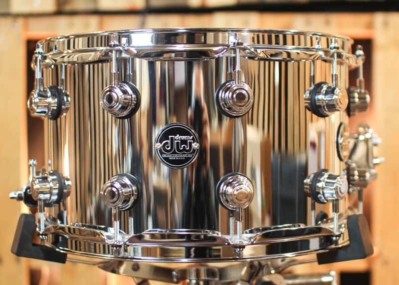 DW 8x14 Performance Chrome over Steel Snare Drum image 1