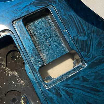 2000's Japan Jackson DKMG Dinky Cobalt Blue Swirl Guitar Body Floyd Ready image 14