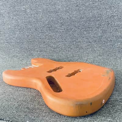 Orange Left Handed Basswood Jazz Bass Style DIY Project Body image 5