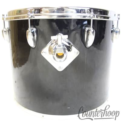 Slingerland 15x12"Concert Tom Drum Black Beauty Wrap Vintage 80s Set-O-Matic USA image 5