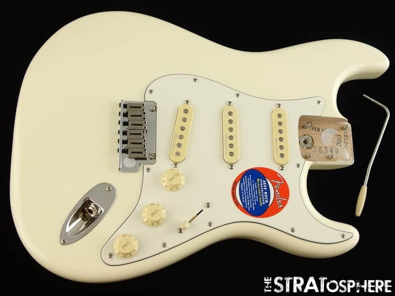 American Fender JEFF BECK Strat LOADED BODY Stratocaster Olympic White. image 1
