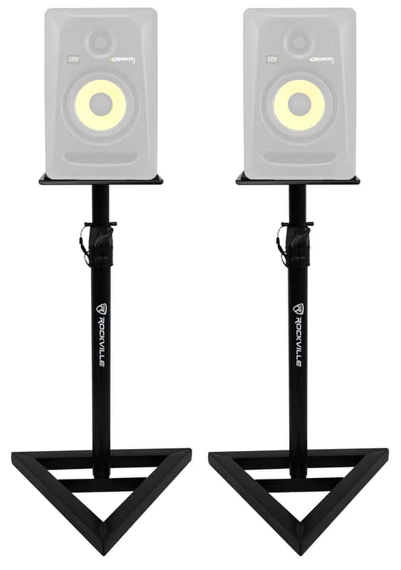 2 Rockville Adjustable Studio Monitor Speaker Stands For KRK ROKIT 5 G3 Monitors image 1