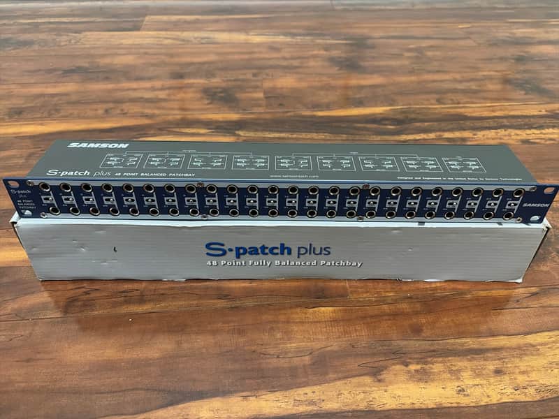 Samson S-Patch Plus S Class 48-Point Balanced Patchbay 2010s - Blue image 1