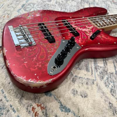 Dhatarattha DEB5 Jazz Bass 5 string - PAISLEY RELIC image 4