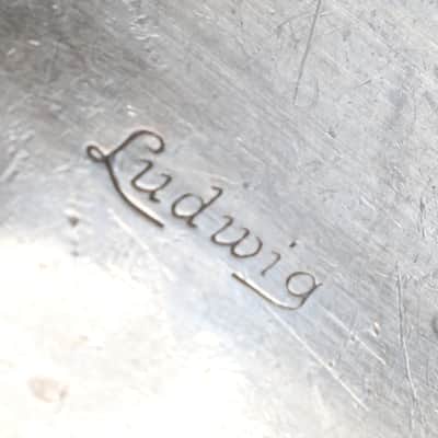 Ludwig Spring Cymbal Arm with Script Logo, 13" Ludwig Ride/Crash Cymbal with Script Logo, 10" Triangle, Traps Era 1920s-30s / INSPECTED & TESTED image 7