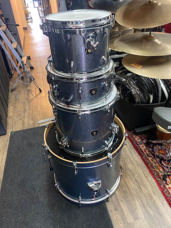 Tama Superstar Classic 10”, 14”, 16”, 22” - Sea Blue Sparkle Upgraded Heads image 1