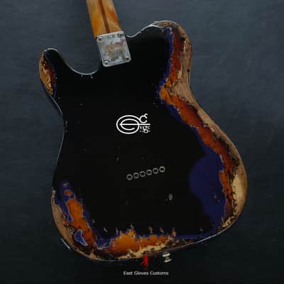 Fender Telecaster Midnight Blue/Sunburst Heavy Aged Relic by East Gloves Customs image 4