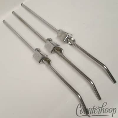 *Premier 3x Floor Tom Drum Legs+Push-Button Mounts Chrome Vintage 50s-60s Elite* image 2