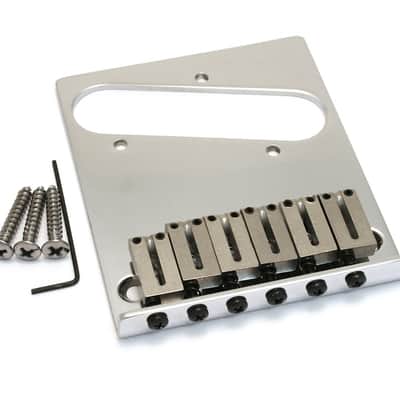 Genuine Fender American Standard Series 6-Saddle Tele Telecaster Bridge - CHROME image 1