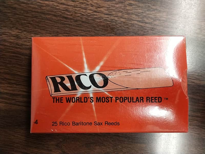 RICO Baritone Saxophone Reeds NEW - box of 25 - #4 Strength Gauge image 1