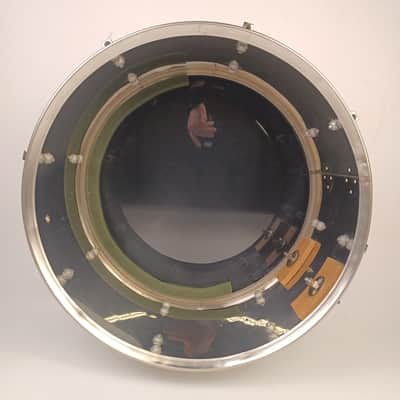 Ludwig 10x18"Stainless Steel Bass Drum/Timp-Tom#700 Vintage 1977 Jazz Blue/Olive image 8