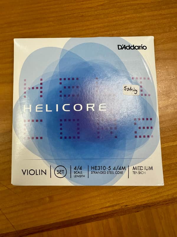 D'Addario HE310-5 4/4M Helicore 4/4 Violin String 5-Set - Medium 2003 - 2020 - Standard image 1