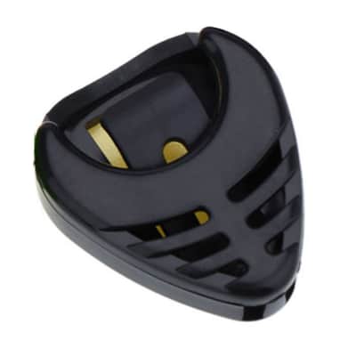 Omikron Guitar Pickholder "Black" Stick-On non-marring adhesive Two Pieces + Picks image 2