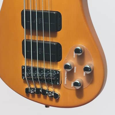 Warwick Rockbass Streamer Standard 5-String Electric Bass Guitar - Honey Violin image 5