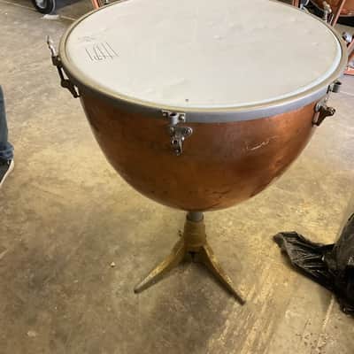 26" Vintage WFL Drum Co Concert Grand Pedal Timpani - Copper 25" image 2