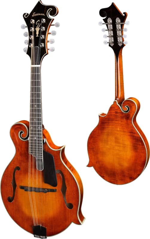 Eastman MD815PGE-HB F-Style Acoustic/Electric Mandolin - Honeyburst with Hardshell Case image 1