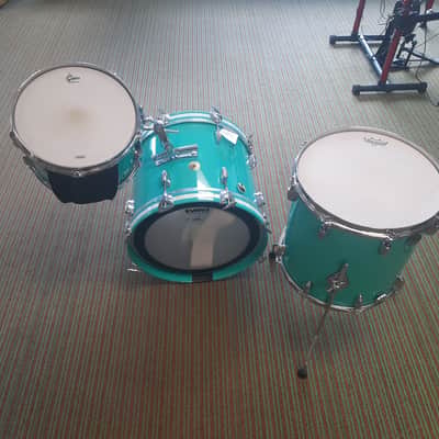 Gretsch 3pc Broadkaster Vintage Bop Kit Satin Sea Foam Green image 4