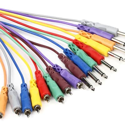 Hosa CPR-802 8-channel 1/4-inch TS Male to RCA Male Snake - 6.6 foot image 1
