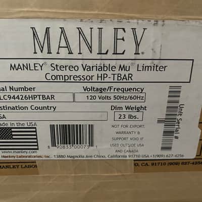 Manley Variable Mu Stereo Compressor Limiter with Mid/Side and T-Bar Modifications image 5