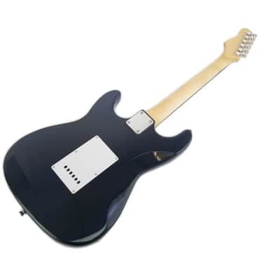 Zenison Electric Guitar 6 String Black Combo Starter Set Solid Wood Body & Case image 4