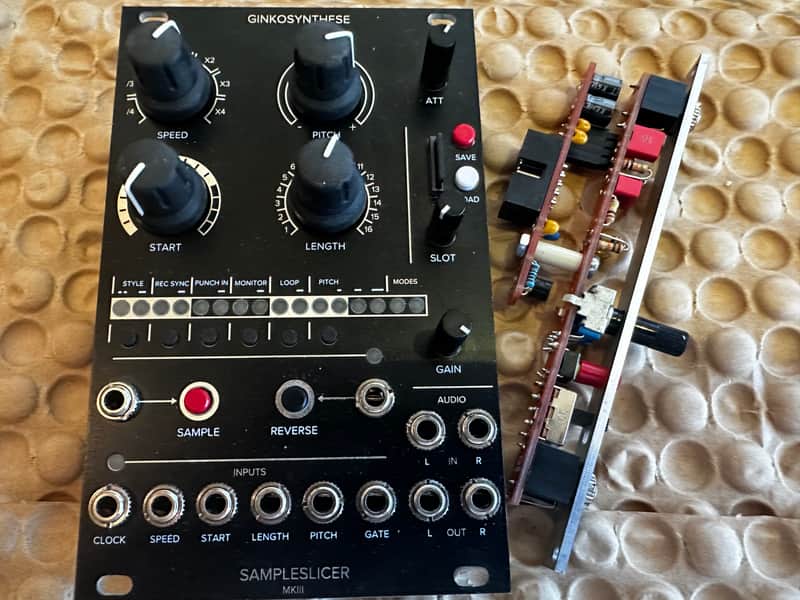 Ginko Synthese SampleSlicer mkIII with 2hp Mic expander - Black image 1