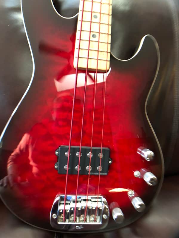 G&L 1500 2001 Red Burst-Curley Maple Bound Top. Matching Headstock. image 1