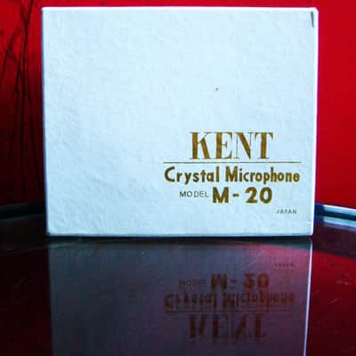 Vintage 1960's Kent M-20 crystal bullet microphone High Z Harp w cable & box Olson Lafayette Aiwa Philmore image 2