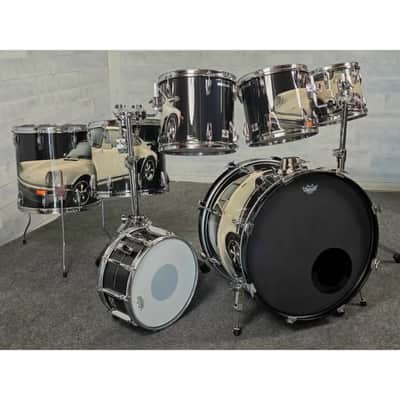 Used Remo Mastertouch 7pc Drum Set Custom Porsche Wrap - Very Good