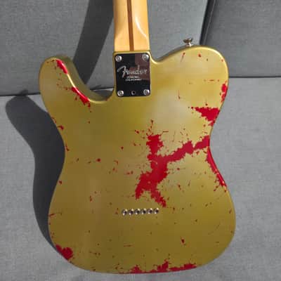 Fender American Telecaster Partscaster Relic 2005/2010 - Aztec Gold nitro over Candy Apple Red image 3