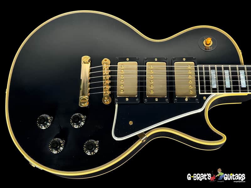 2025 Gibson Les Paul Custom '57 Triple Pickup Custom Shop VOS ~ Ebony image 1