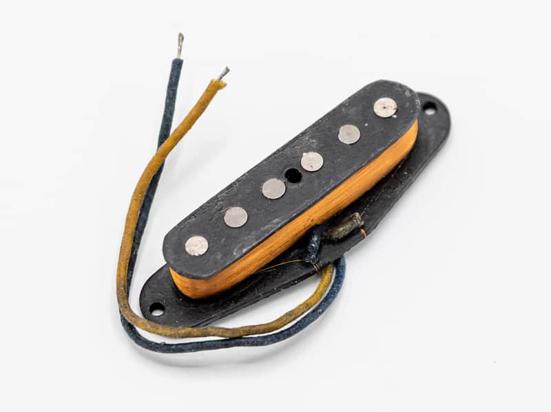 1960s Fender Mustang Vintage Single Coil Pickup Black Bobbin Bridge Position, Duo Sonic image 1
