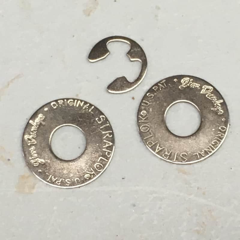 ? Dunlop StrapLok button peg plates Nickel