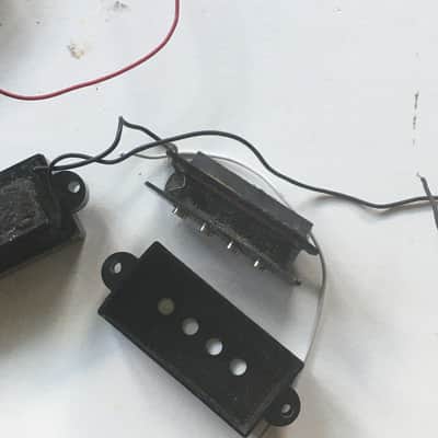 Lot Of 3 Black Jazz Bass Pickups + Covers Precision Electric Guitar Fender Relic image 8