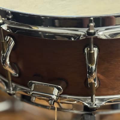 **Rare** Pearl Sensitone 15x5 African Mahogany Baritone Snare - Natural Mahogany Satin image 5
