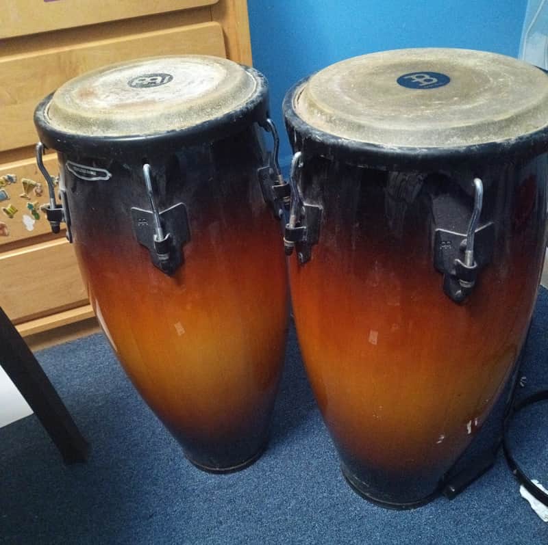 Meinl HC888VSB Headliner 10/11" Conga Set with Stand 2010s - Vintage Sunburst image 1