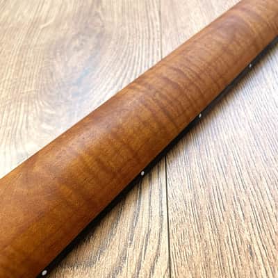 Stratocaster Compatible Pro Roasted Flame Maple and Rosewood Guitar Neck Unfinished Paddle Headstock image 3