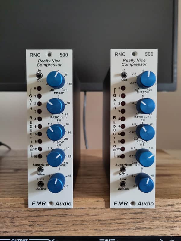 2x FMR Audio RNC500 Really Nice Compressor 500 Series Module 2010s - White image 1