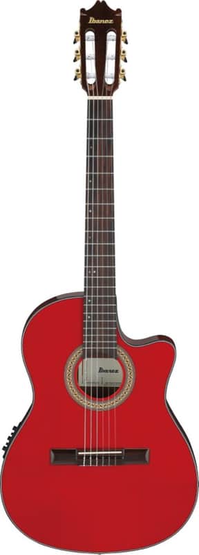 Ibanez GA35TCESRR Thinline Cutaway Classical Acoustic Guitar in Sapphire Red High Gloss image 1