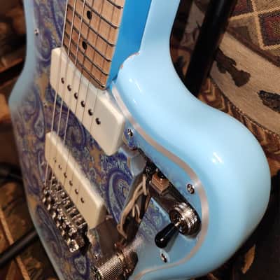 Jazzmaster Handcrafted Blue Paisley with Classic Fender Pickups Jazzmaster 2025 - High Gloss image 5