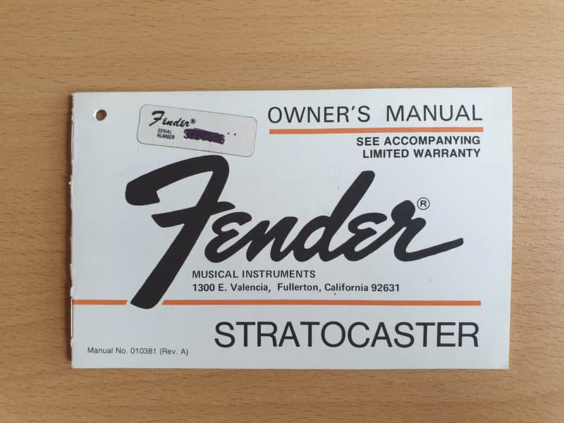 [Vintage] Fender Stratocaster Owner's Manual 1977 (#2) image 1