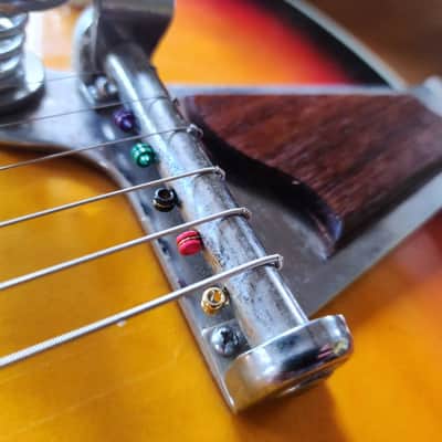 Aria Diamond 5102T semi-hollow double-cut vintage MIJ '70s - sunburst image 4