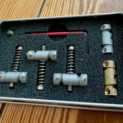 KMS TV Rails Compensated Tele Saddles, Steel, Aged image 2
