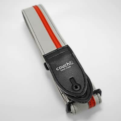 Couch White With Orange Racer X Guitar Strap image 2