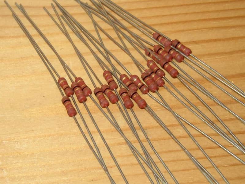 20x NOS PHILIPS 1R 1 WATT METAL OXIDE POWER RESISTORS 1 OHM, 1W New Old stock image 1
