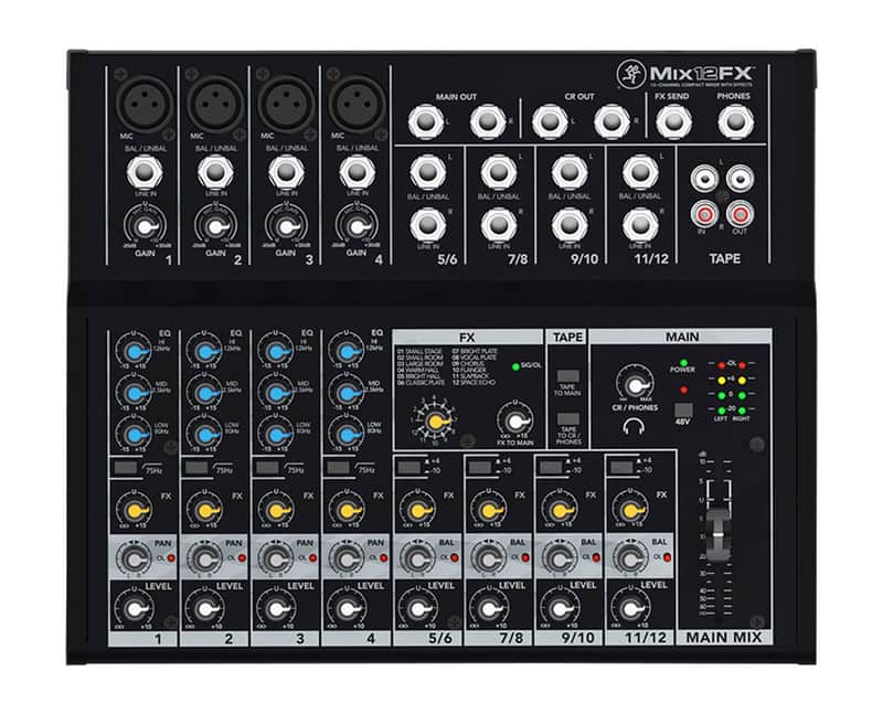 Mackie Mix12 12-Channel Compact Live Studio Mixer with Effects FX PROAUDIOSTAR image 1