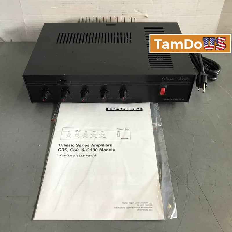 Bogen C100 Classic Series Public Address Amplifier 100W PA Mono Amp 110V Vintage image 1