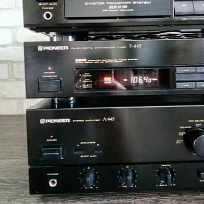 PIONEER A-445 CT-445 F-445 Rare Vintage Cassette Deck Set Japan Warranty 1989s image 2
