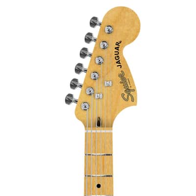 Squier Limited Edition Affinity Jaguar Electric Guitar Graffiti Yellow image 4