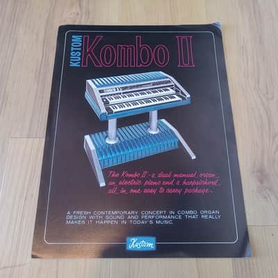 Vintage 1960's Kustom Kombo II Organ / Piano Tuck and Roll Flyer! Rare, Original Case Candy, Paperwork! image 1