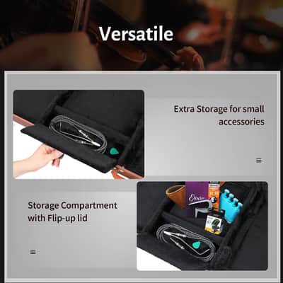 Locking Hard-Shell Electric Bass Guitar Case | Flat Brown, Plush Lined, Heavy-Duty Protection image 4